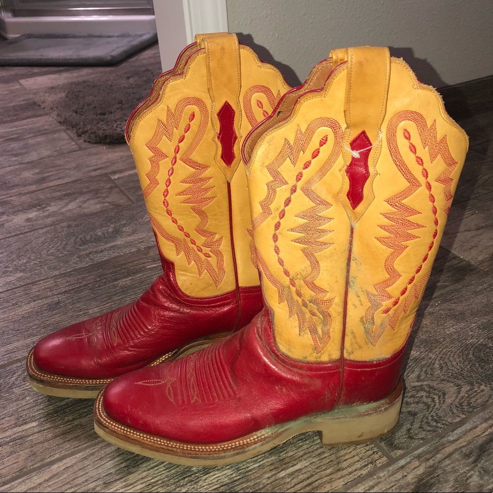 Lucchese 2000 crepe sole 7.5B Red Boots